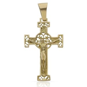 Cruz oro 18kl cristo – 21x35mm