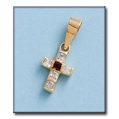Cruz oro 18kl crisopal azul – circonitas