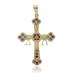 Cruz oro 18kl asturiana – 26x36mm