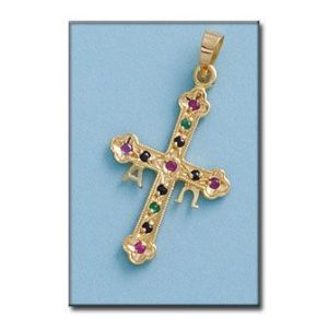Cruz oro 18kl asturiana – 15x26mm