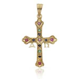 Cruz oro 18kl asturiana – 20x32mm