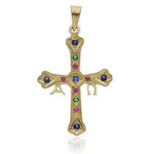 Cruz oro 18kl asturiana – 24x36mm