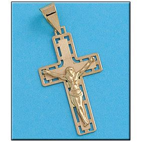 Cruz oro 18kl cristo – 16x28mm