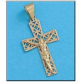 Cruz oro 18kl cristo – 16x27mm