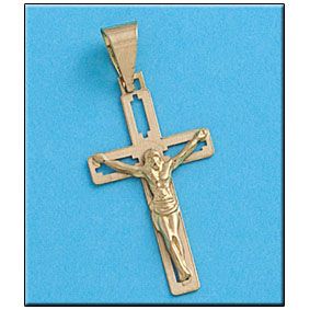 Cruz oro 18kl cristo – 17x27mm