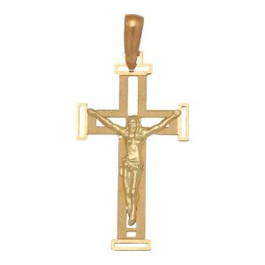 Cruz oro 18kl cristo – 16x28mm