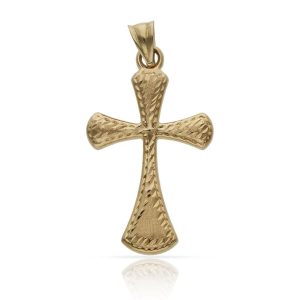 Cruz oro 18kl tallada – 17x28mm