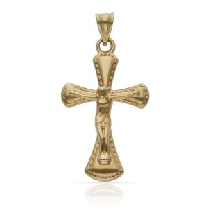 Cruz oro 18kl cristo – 17x28mm