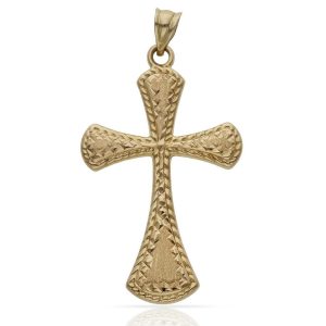 Cruz oro 18kl tallada – 22x36mm