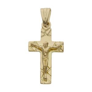 Cruz oro 18kl cristo – 15x29mm