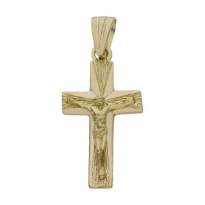 Cruz oro 18kl cristo – 15x29mm