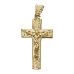 Cruz oro 18kl cristo – 19x35mm