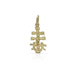 Cruz oro 18kl de caravaca – 8x15mm