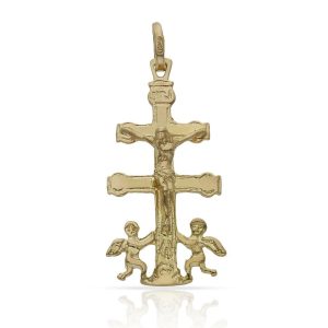 Cruz oro 18kl de caravaca – 14x29mm