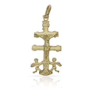 Cruz oro 18kl de caravaca – 13x26mm