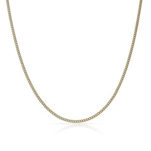 Cadena oro 18kl barbada maciza – 1mm