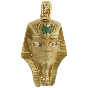 Cabeza oro 18kl tutankamon – 27x44mm