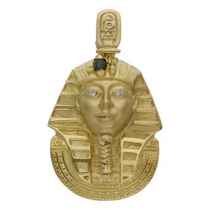 Cabeza oro 18kl egipcia – 30x41mm