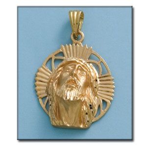 Cabeza oro 18kl cristo – 30x35mm