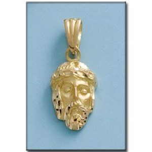 Cabeza oro 18kl cristo – 13x21mm