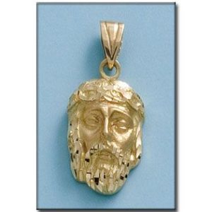 Cabeza oro 18kl cristo – 15x21mm