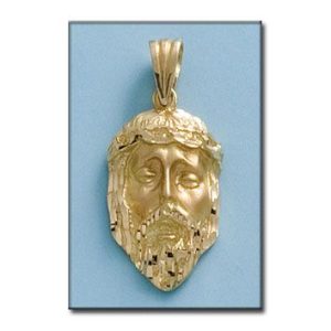 Cabeza oro 18kl cristo – 15x27mm