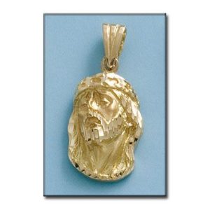 Cabeza oro cristo 18kl de 17x27mm