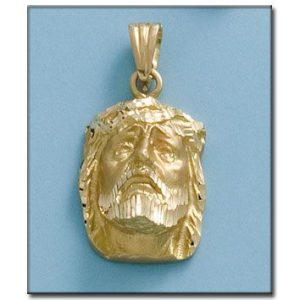 Cabeza oro 18kl cristo – 18x28mm