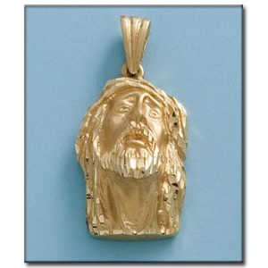 Cabeza oro 18kl cristo – 18x28mm
