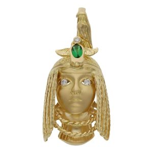 Cabeza oro 18kl cleopatra – 20x32mm