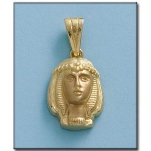 Cabeza oro 18kl egipcia 15x21mm
