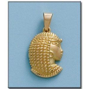 Cabeza oro 18kl egipcia – 15x22mm