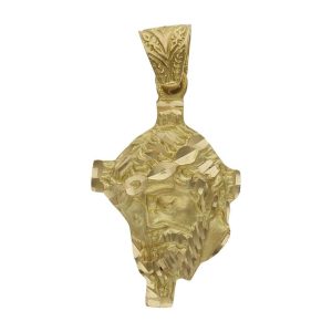 Cabeza oro 18kl cristo – 19x30mm