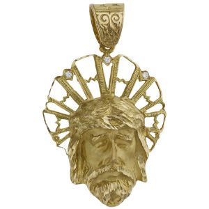Cabeza oro 18kl cristo – 37x50mm