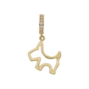 Charms colgante oro 18kl perro