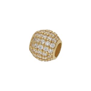 Charms oro 18kl bola circonitas