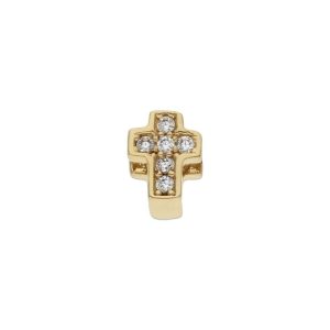 Charms oro 18kl cruz circonitas