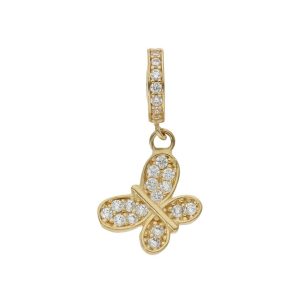 Charms colgante oro 18kl mariposa