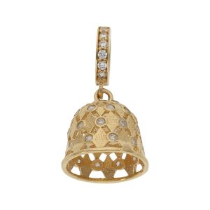 Charms colgante oro 18kl campana