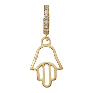 Charms colgante oro 18kl mano de fatima