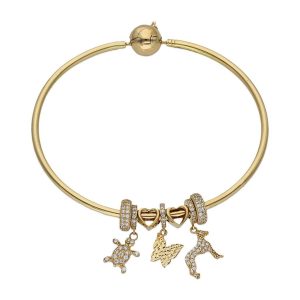 Pulsera oro 18kl rigida – animales