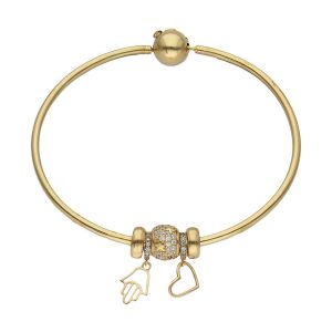 Pulsera oro 18kl rigida – mano de fatima