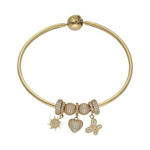 Pulsera rigida oro 18kl – tus abalorios