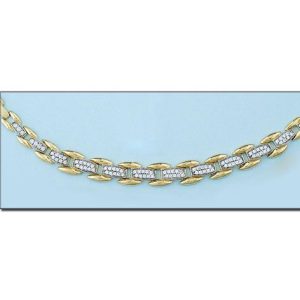 Collar bicolor oro 18kl circonitas