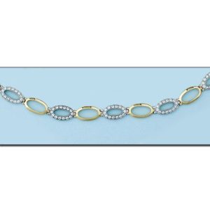 Collar bicolor oro 18kl circonitas