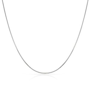 Collar oro blanco 18kl cola topo
