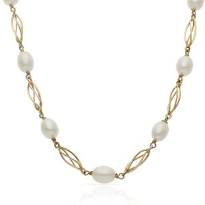 Collar oro 18kl perla jofa