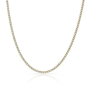 Cadena oro 18kl barbada hueca 1mm
