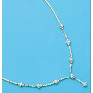 Collar bicolor oro 18kl circonitas