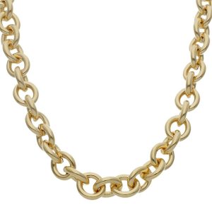 Collar oro 18kl rolot hueco – 12mm